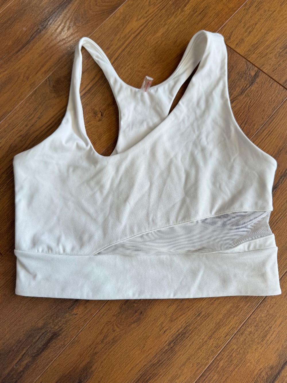 Free People Movement White Cutout Sports Bra M 🤍